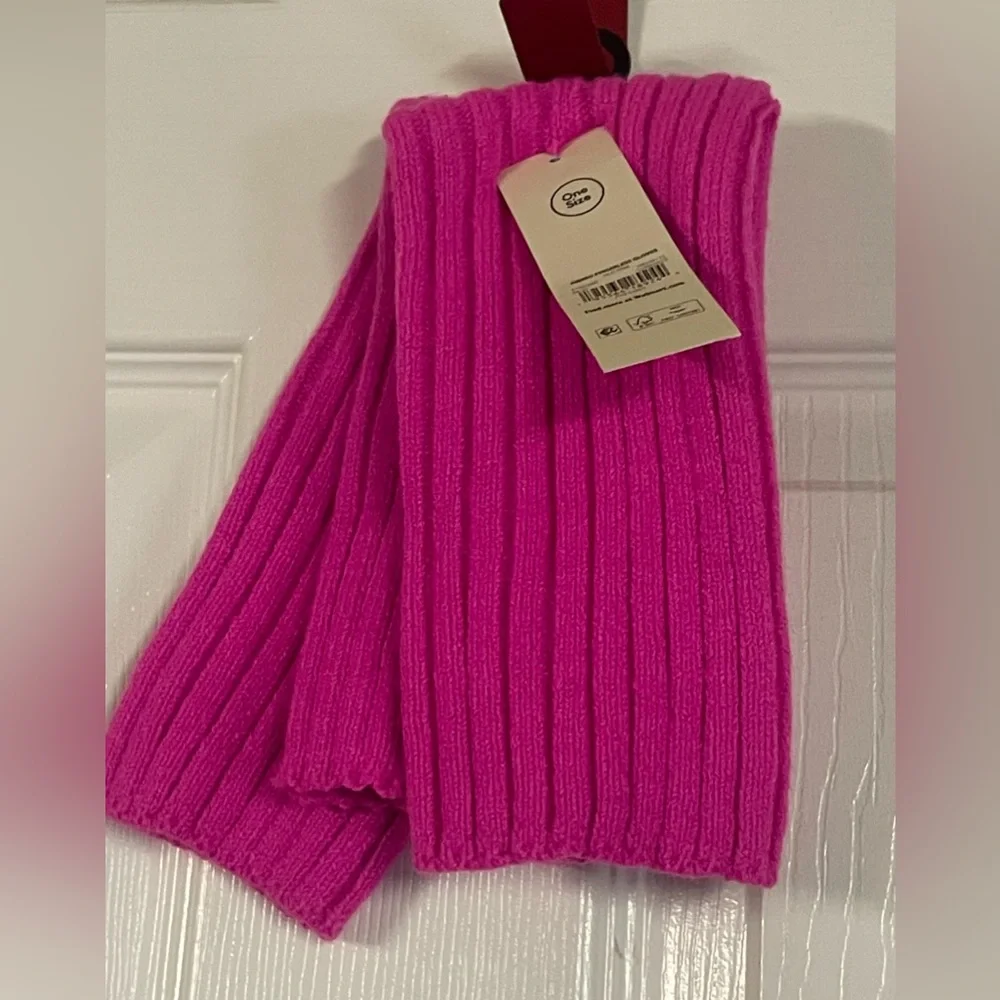 🔴 3/$12‎ 🔥 NWT No Boundaries Hot Pink Ribbed Fingerless Gloves OS Y2K